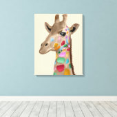 MultiColored Giraffe Leinwanddruck (Insitu (Holzboden))