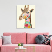 MultiColored Giraffe Leinwanddruck (Insitu (Wohnzimmer))