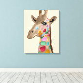 MultiColored Giraffe Leinwanddruck (Insitu (Holzboden))