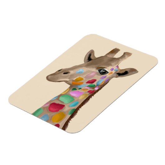 MultiColored Giraffe Magnet (Linke Seite)
