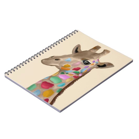 MultiColored Giraffe Notizblock (Linke Seite)
