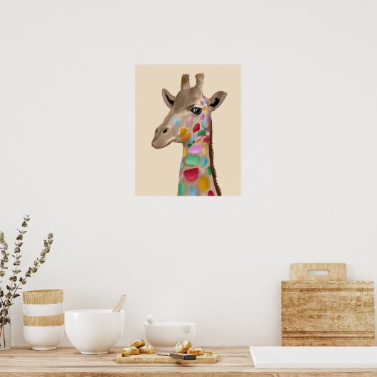 MultiColored Giraffe Poster (Küche)