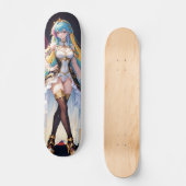 Multicolored Hair Anime Girl Skateboard (Vorderseite)
