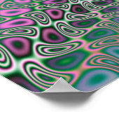 Multicolored Hologram Butterfly Fractal Abstract Poster (Ecke)