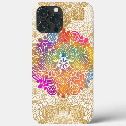 Multicolored Mandala Case-Mate iPhone Hülle (Rückseite)