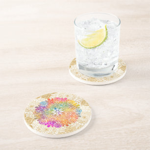 Multicolored Mandala Getränkeuntersetzer