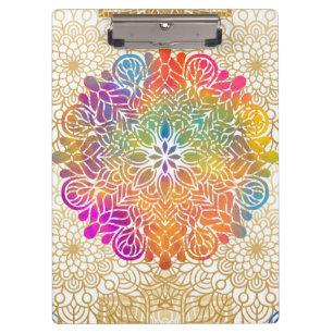 Multicolored Mandala Klemmbrett