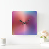 Multicolored Metallic Style Acrylic Wall Clock Quadratische Wanduhr (Zuhause)
