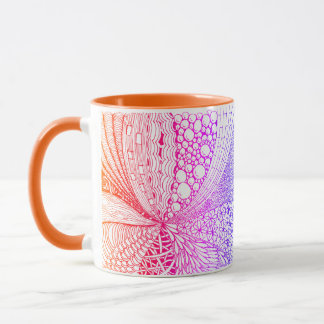 Multicolored mug tasse