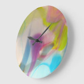 Multicolored pastel blown glass große wanduhr (Winkel)