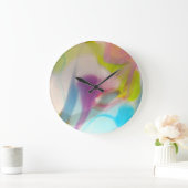 Multicolored pastel blown glass große wanduhr (Zuhause)