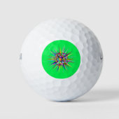 MULTICOLORED pattern ~ Golf Ball - einzigartig ~ (Vorderseite)