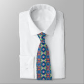 Multicolored Pattern Neck Tie Krawatte (Gebunden)
