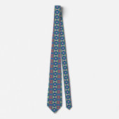 Multicolored Pattern Neck Tie Krawatte (Vorderseite)