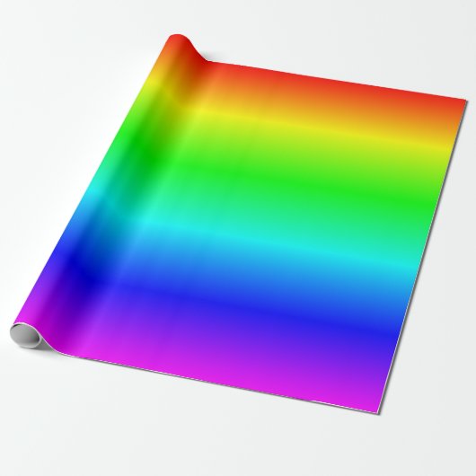 Multicolored Rainbow Ombre Geschenkpapier (Ungerollt)