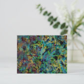 Multicolored Scribbled Abstrakt Art Postkarte (Stehend Vorderseite)