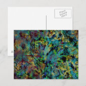 Multicolored Scribbled Abstrakt Art Postkarte (Vorne/Hinten)
