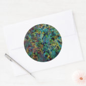 Multicolored Scribbled Abstrakt Art Runder Aufkleber (Umschlag)
