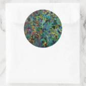 Multicolored Scribbled Abstrakt Art Runder Aufkleber (Tasche)