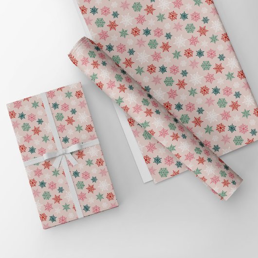 Multicolored snowflake pattern – winter christmas geschenkpapier