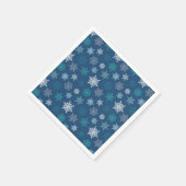 Multicolored snowflake pattern – winter christmas serviette (Ecke)