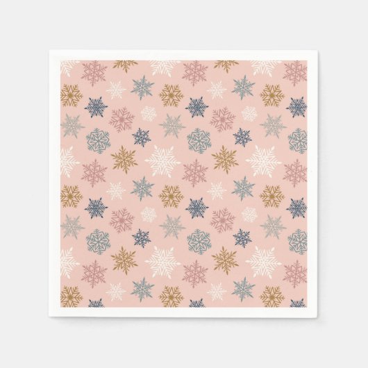 Multicolored snowflake pattern – winter christmas serviette (Vorderseite)