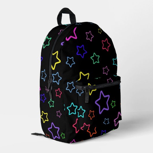 Multicolored Starry Night Bedruckter Rucksack (Rückseitige Ecke links)