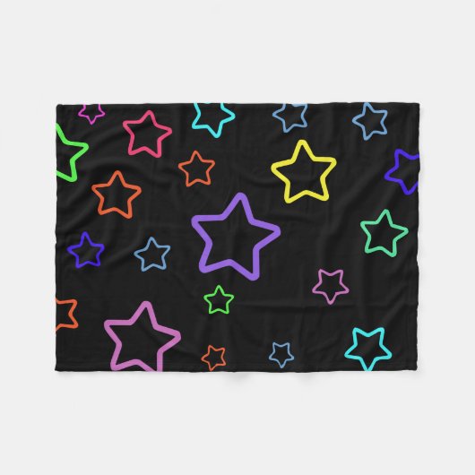 Multicolored Starry Night Fleecedecke (Vorderseite (Horizontal))