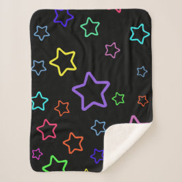 Multicolored Starry Night Sherpadecke