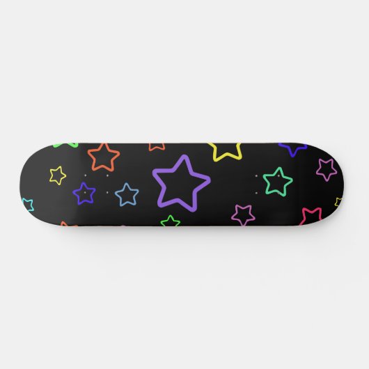 Multicolored Starry Night Skateboard (Horizontal)