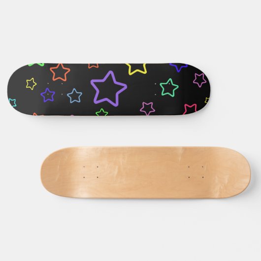 Multicolored Starry Night Skateboard (Horizontal)