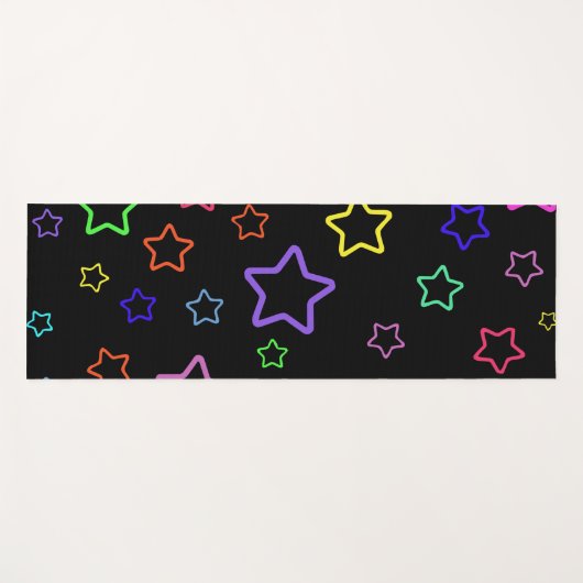 Multicolored Starry Night Yogamatte (Vorderseite (Horizontal))