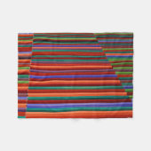 Multicolored striped illustration fleecedecke (Vorderseite (Horizontal))
