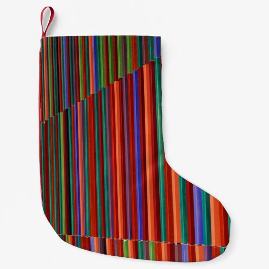 Multicolored striped illustration kleiner weihnachtsstrumpf (Vorderseite)