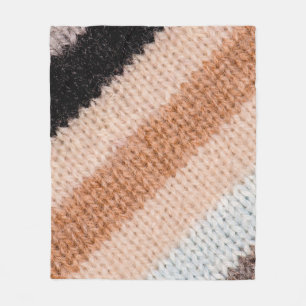 Multicolored striped wool fabric texture closeup p fleecedecke