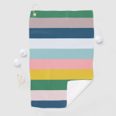 Multicolored Stripes Green Blue Pink Golfhandtuch (Insitu)