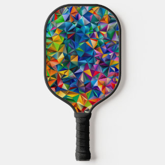 Multicolored triangle shapes pickleball schläger