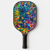 Multicolored triangle shapes pickleball schläger (Rückseite)