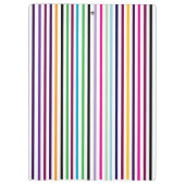 Multicolored Vertical Striped Clipboard Klemmbrett (Rückseite)