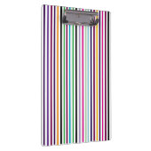 Multicolored Vertical Striped Clipboard Klemmbrett (Rechts)