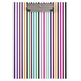 Multicolored Vertical Striped Clipboard Klemmbrett