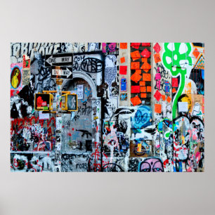 MULTICOLORED WALL PAINING POSTER