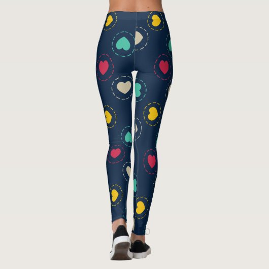 Multicolorherzen Leggings (Rückseite)