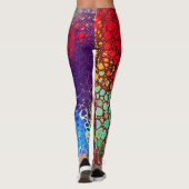 MULTICOLORIERTE ABSTRAKTE VERSCHMUTZUNG LEGGINGS (Rückseite)