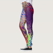 MULTICOLORIERTE ABSTRAKTE VERSCHMUTZUNG LEGGINGS (Links)