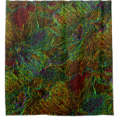 Multicolormetallisches Blumenmuster Duschvorhang (Vorderseite)