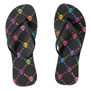 Multicolormuster mit Schädeln Badesandalen