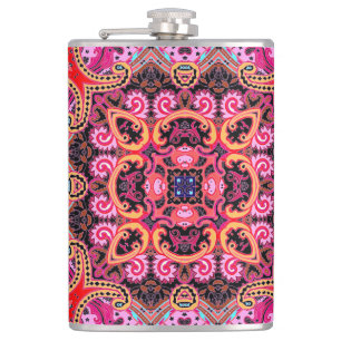 Multicolorpaisley, Schal-Print-Design Flachmann