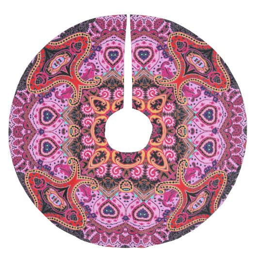 Multicolorpaisley, Schal-Print-Design Polyester Weihnachtsbaumdecke (Vorderseite)