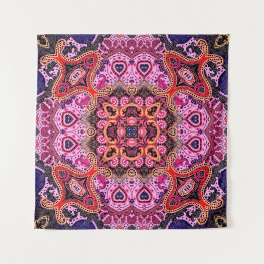 Multicolorpaisley, Schal-Print-Design Wandteppich (Vorderseite)